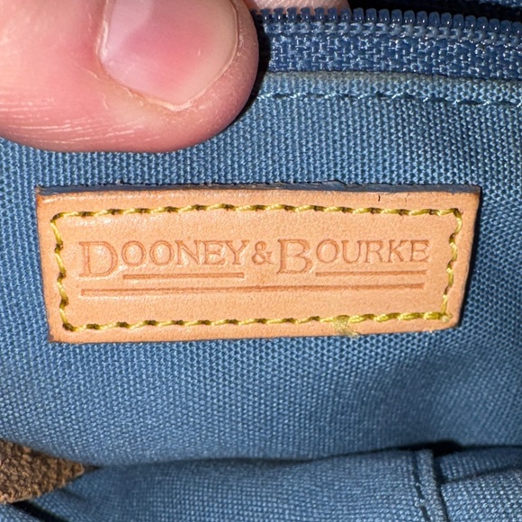 Dooney & Bourke Black Heart Y2K Pattern Shoulder Bag with Tan Straps - Picture 13 of 16